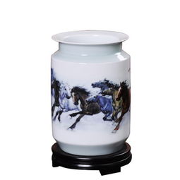 瓷拍 景德鎮陶瓷馮杰朱丹忱作馳騁八駿馬圖瓷瓶裝飾品工藝品擺件圖片大全 郵樂官方網站